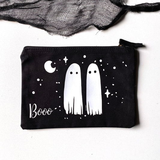 Kosmetiktasche Ghost Boo Kulturbeutel schwarz Halloween
