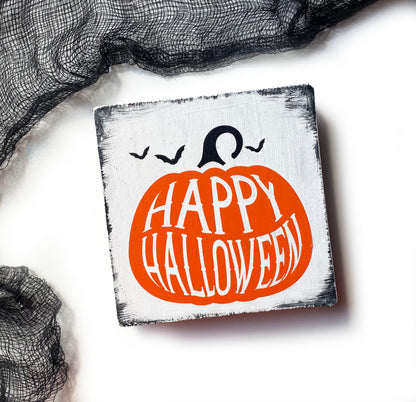 Holzschild mini Happy Halloween Farmhouse