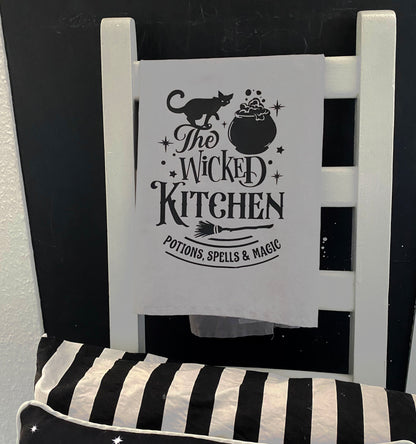 Tea towel Geschirrtuch The wicked Kitchen grau